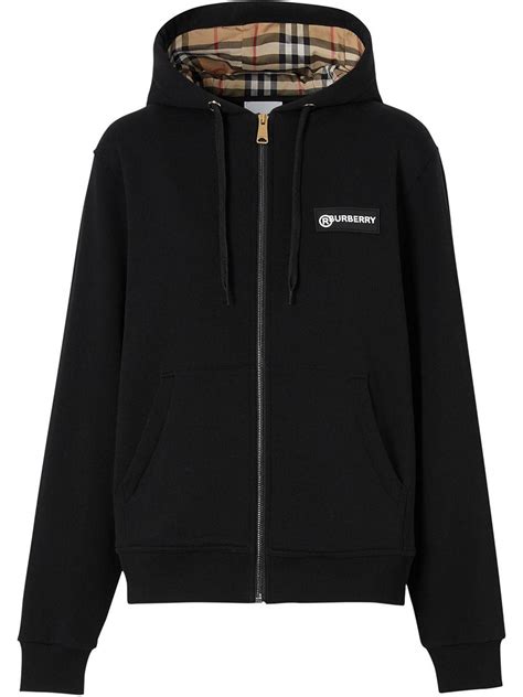 burberry checkered zip hoodie|Burberry zip up hoodie black.